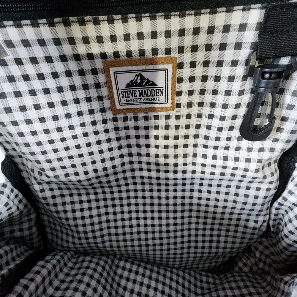 Steve Madden Classic Sport Backpack Oxblood Burgundy‎ Tan Base School Travel